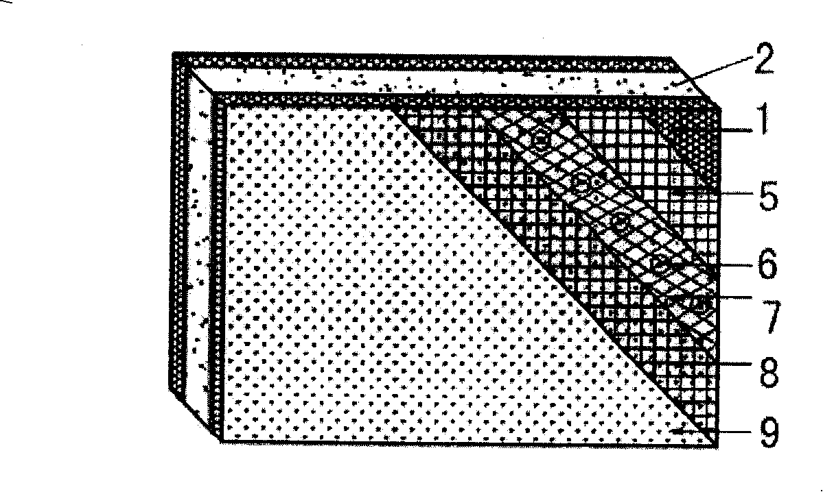 Composite heat insulation concrete wall and its construction method
