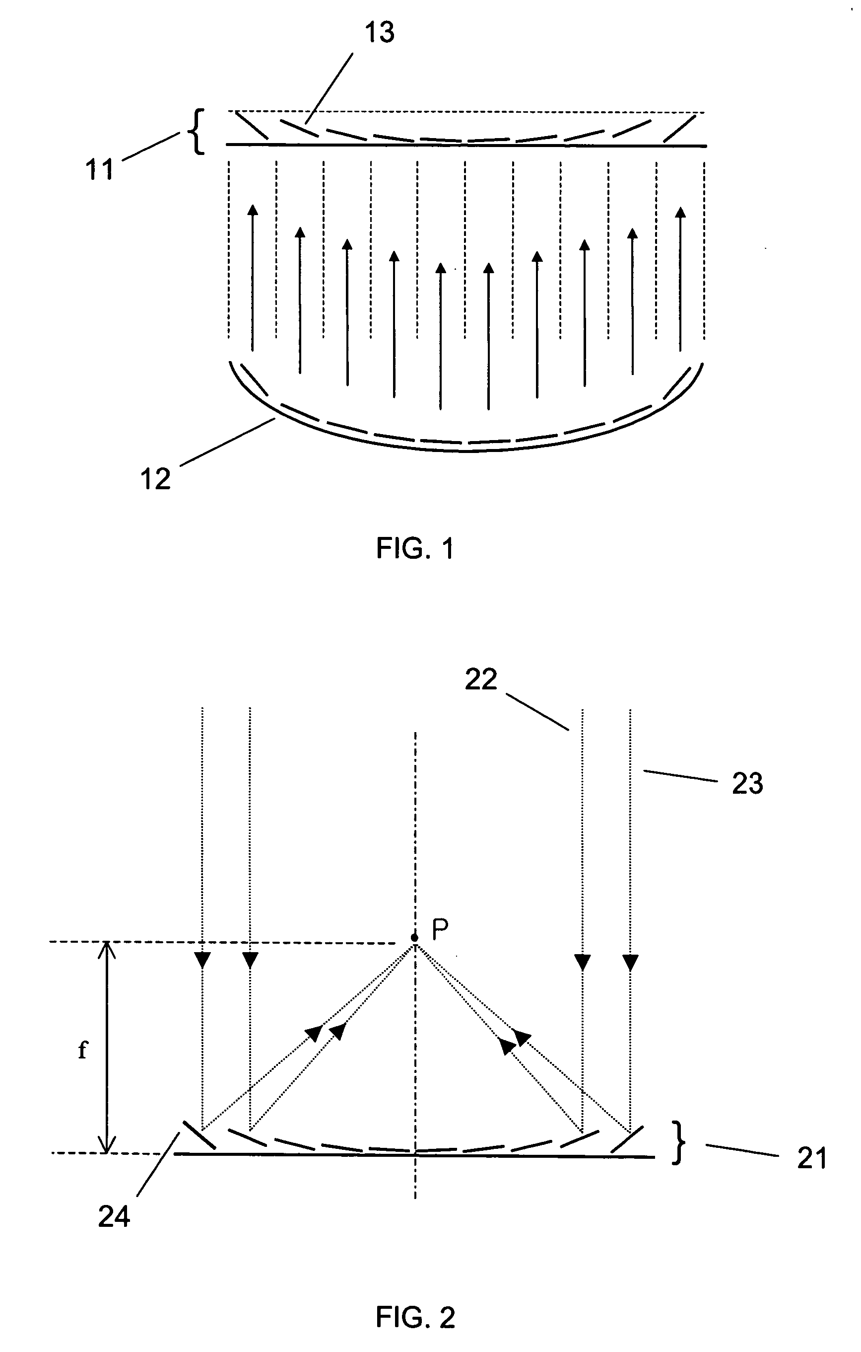 Variable focal length lens comprising micromirrors with two degrees of freedom rotation