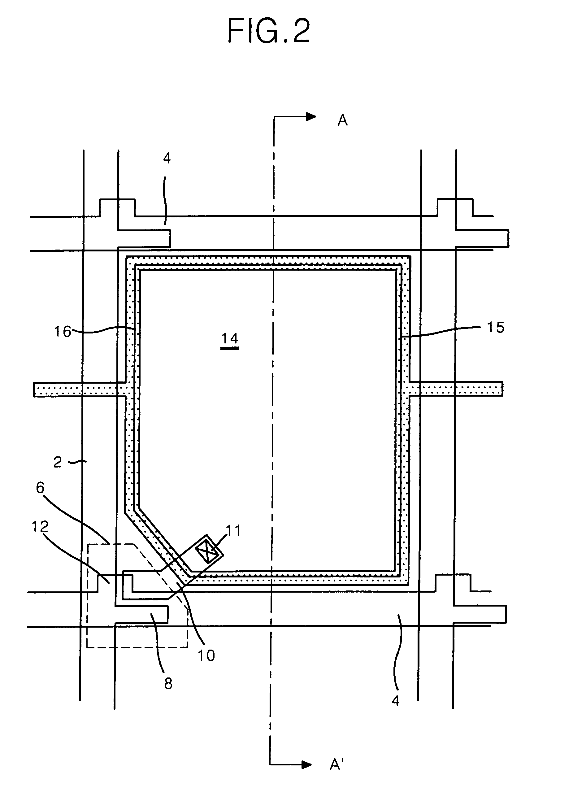 Multi-domain liquid crystal display device with slit and auxiliary electrode line