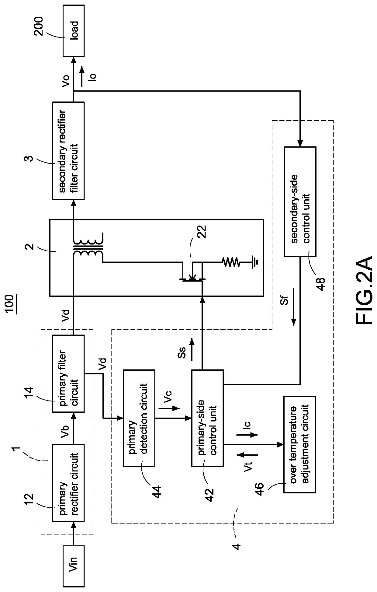 Power converter with over temperature protection compensation