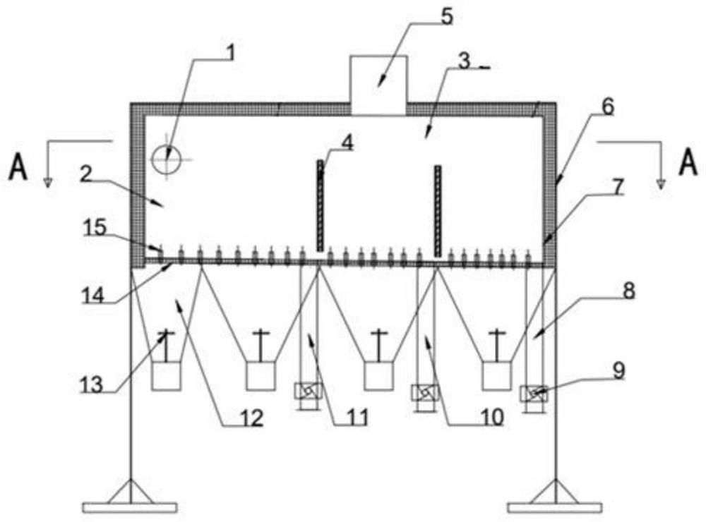 Horizontal fluidized bed waste heat recovery device for blast furnace granulated slag