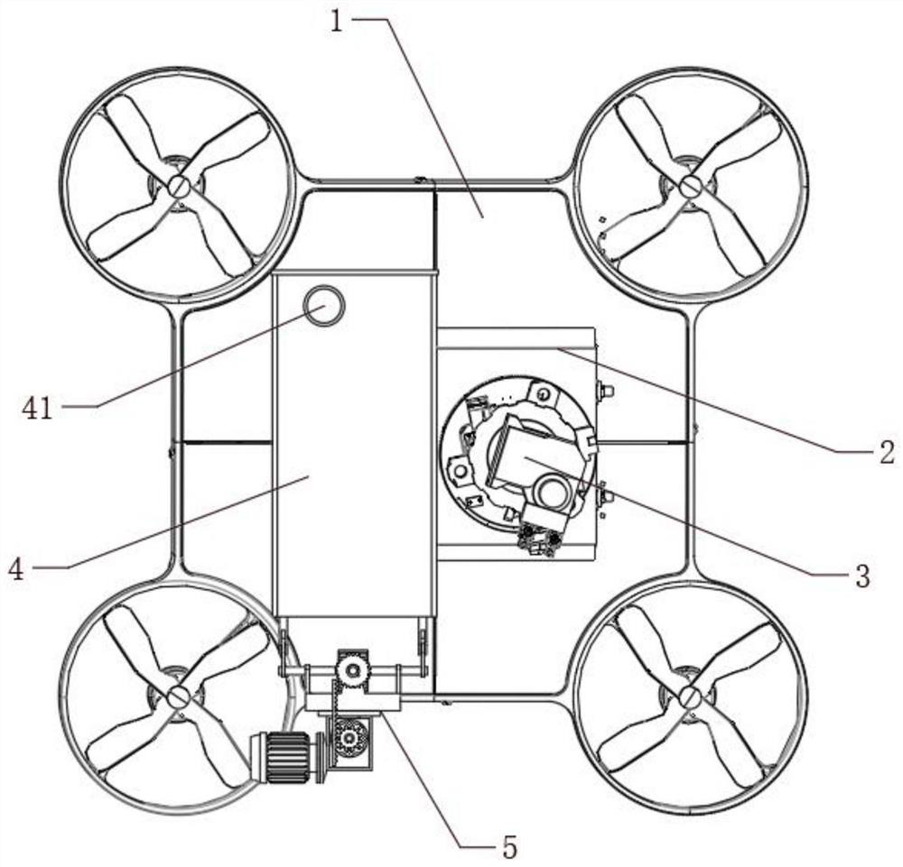 Multifunctional unmanned aerial vehicle pesticide spraying structure and application method