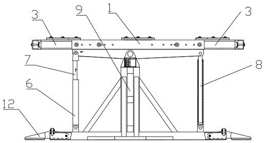Universal disassembling and assembling rack for gun turret