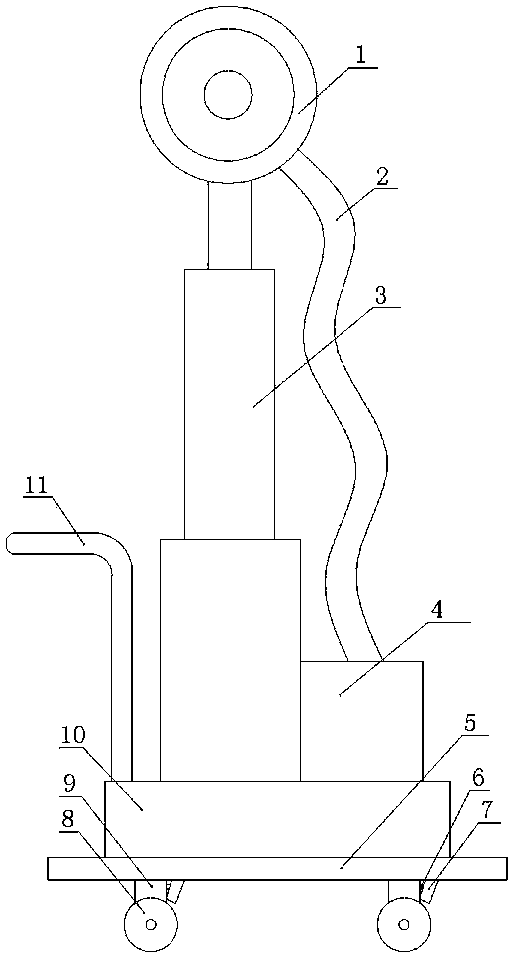 Wall grinding device for building construction