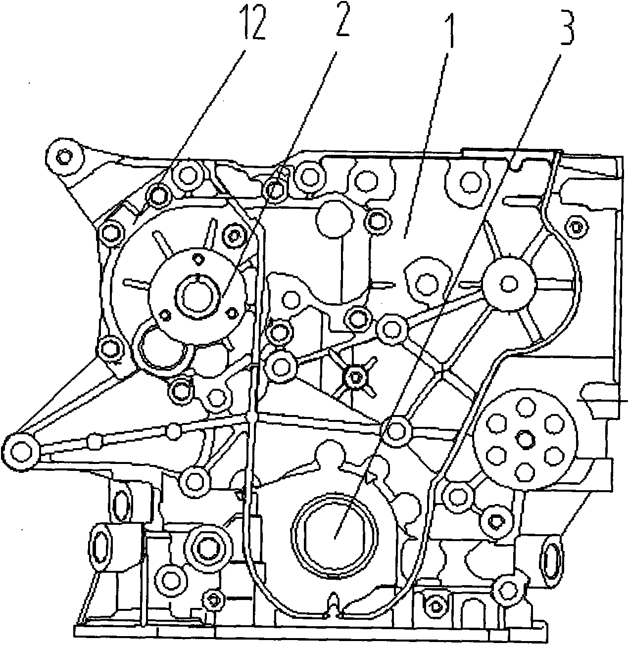 Front end cover assembly for integrated lubrication cooling power pump of engine