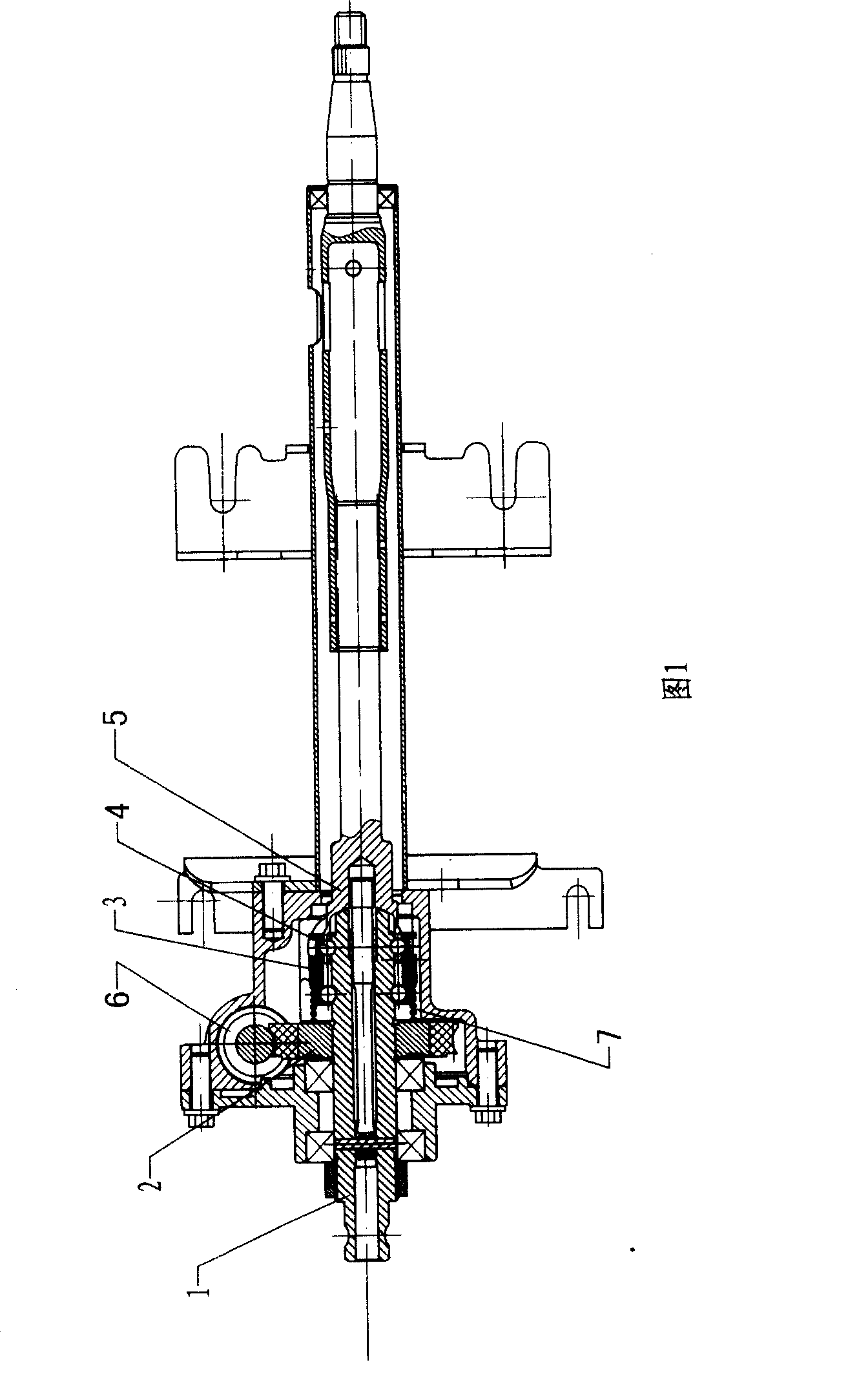 Automobile electric booster sterring system and treating method for rotary shaft thereof