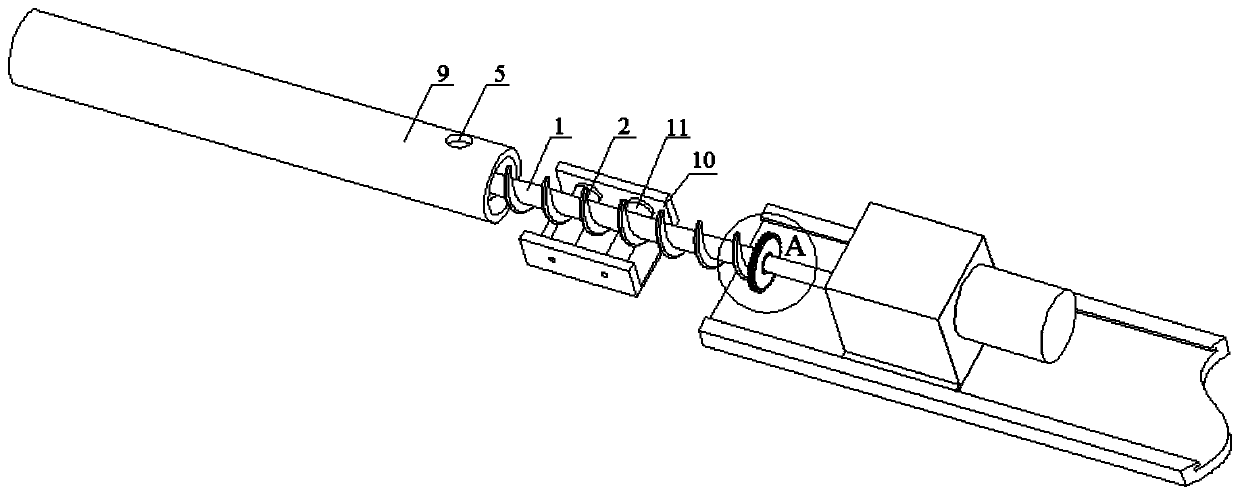 A pipeline cable conveying method with an auxiliary support structure
