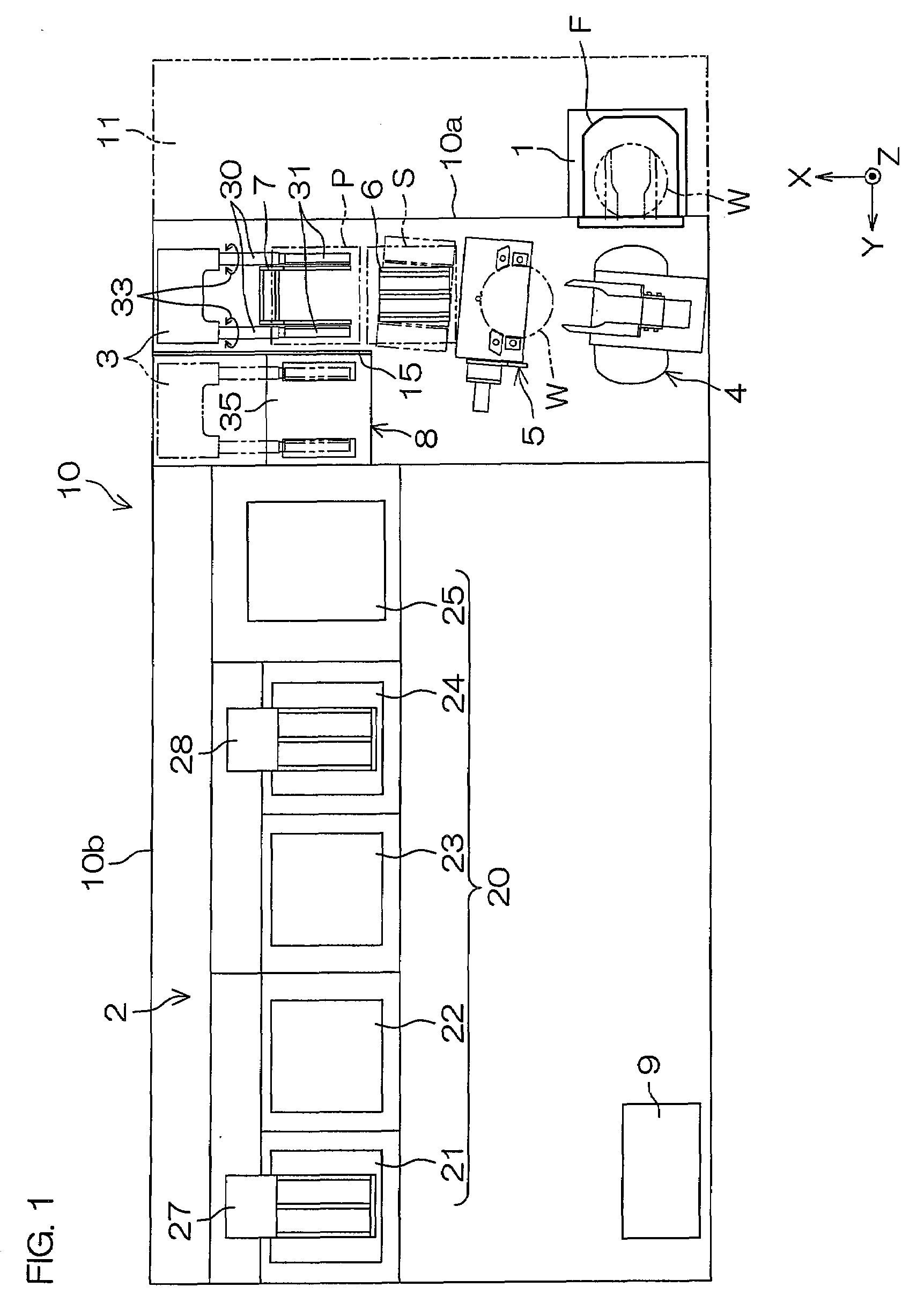 Substrate processing apparatus and substrate conveying apparatus for use in the same