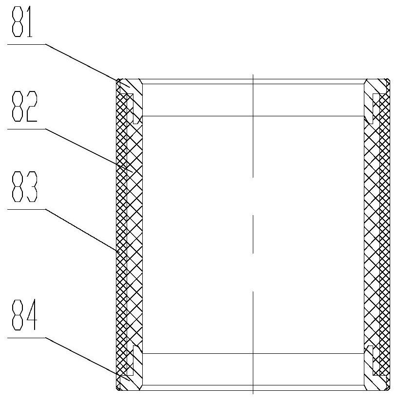 Pression-expansion type composite rubber sleeve outer packer