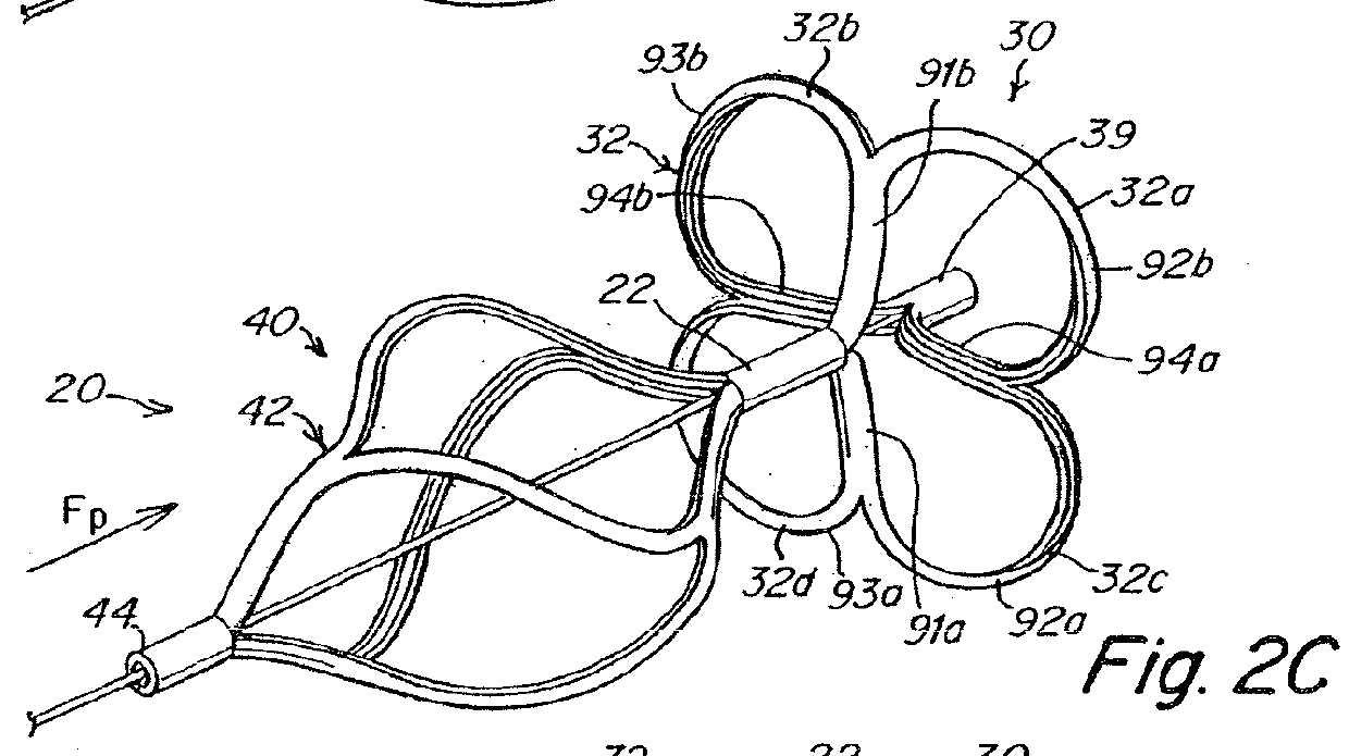 Patent foramen ovale (PFO) closure device with linearly elongating petals