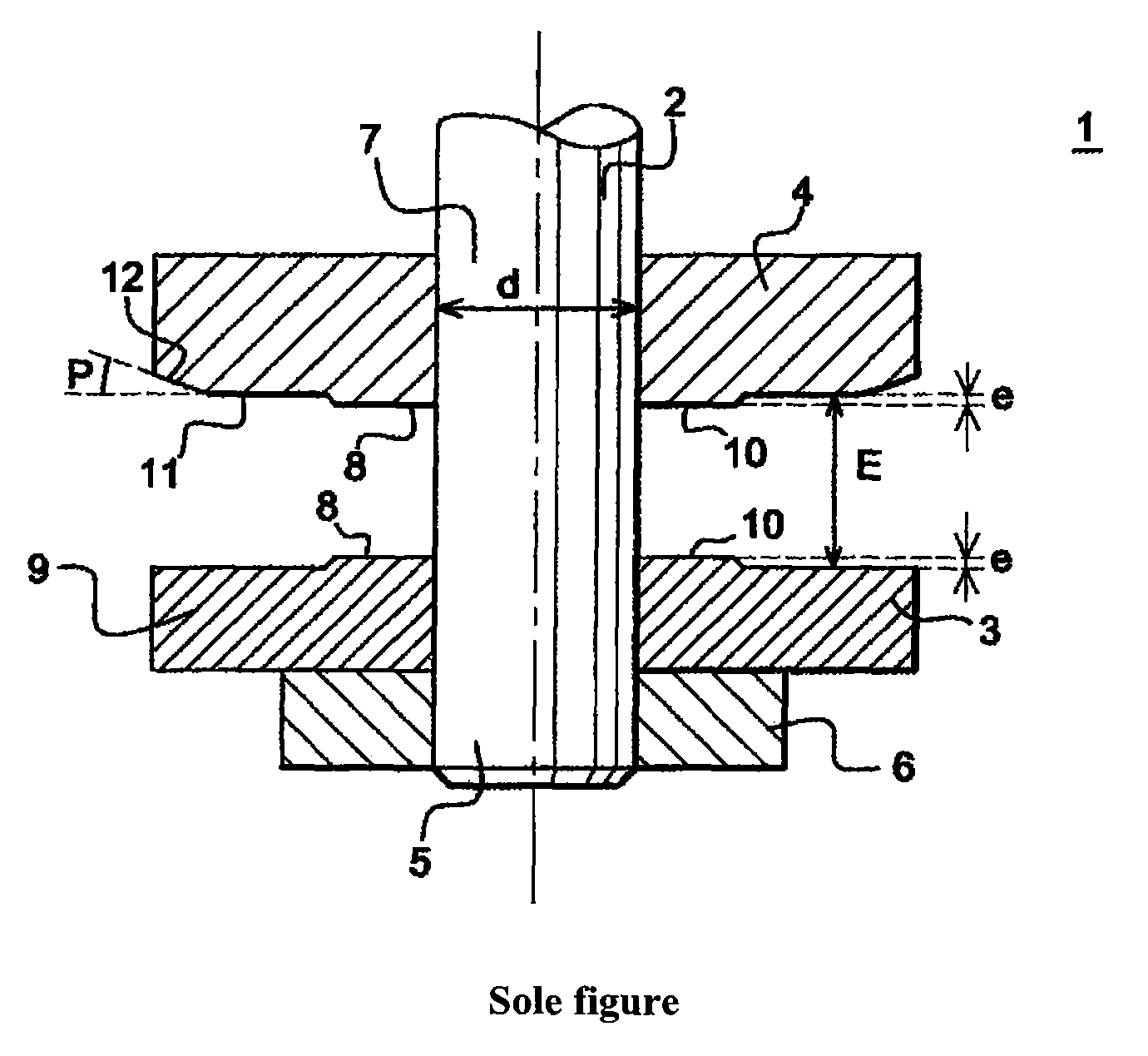 Double-shouldered welding device for the friction stir welding of parts, and welding method
