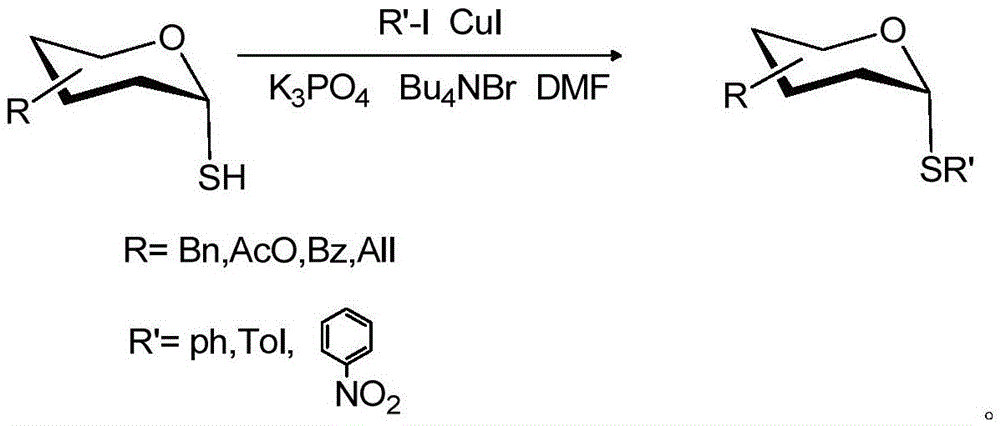 Method for synthesizing alpha-aryl thioglycoside