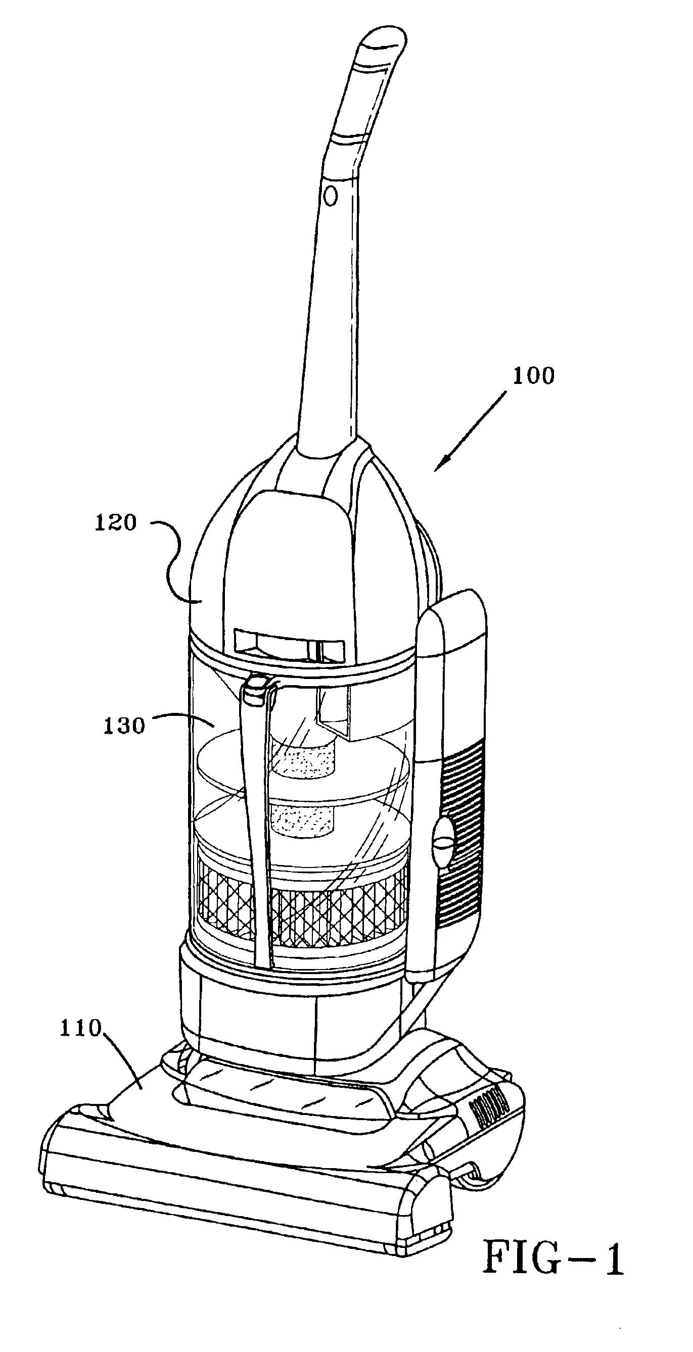 Dirt collecting system for a floor care appliance