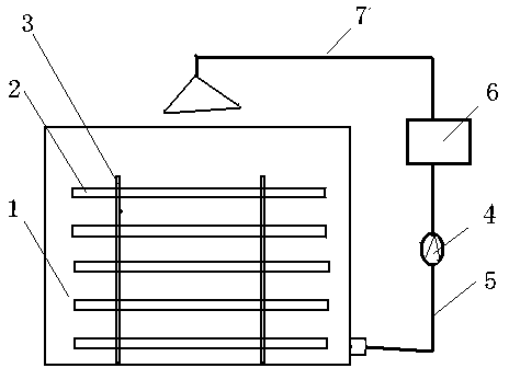 Evaporator for cooling water machine
