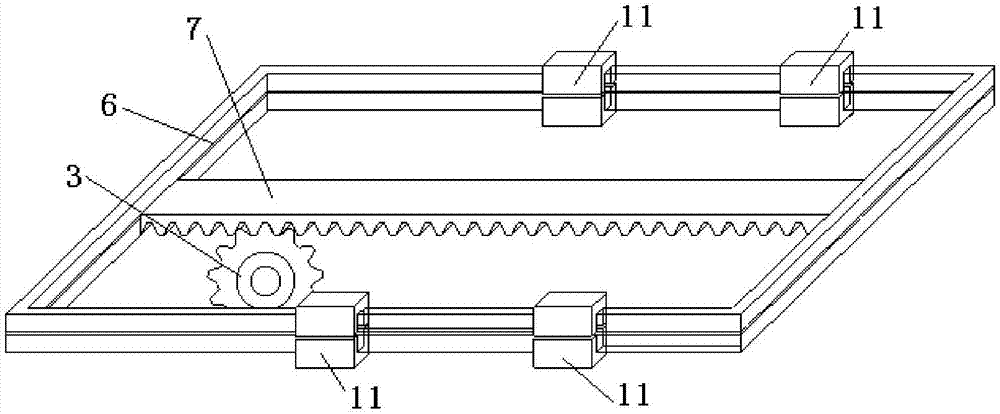 Device for detecting accelerated abrasion degradation law of linear guide rail of machine tool