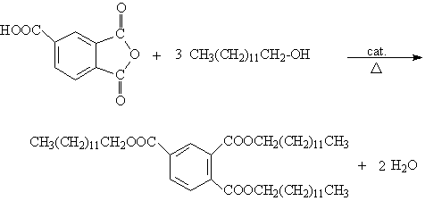 Synthesis method of tridecyl trimellitate