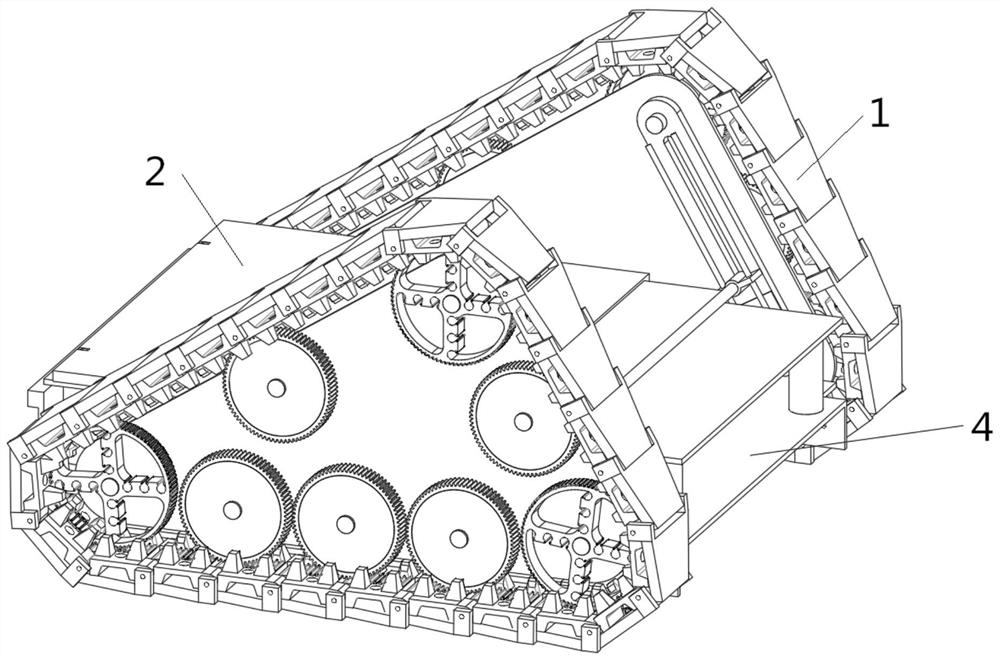 A double-layer crawler-type cargo climbing device and method for climbing stairs