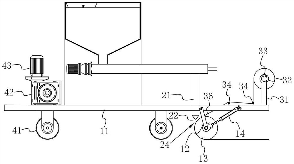 Waterproof coating construction method and laying device for implementing waterproof coating construction method