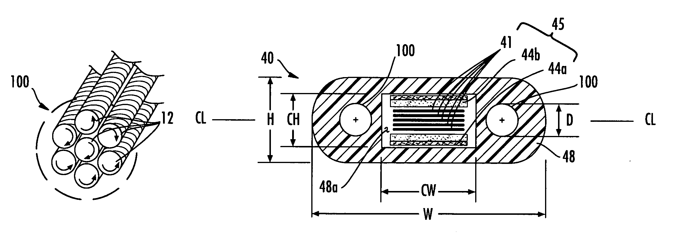 Tubeless fiber optic cables having strength members and methods therefor