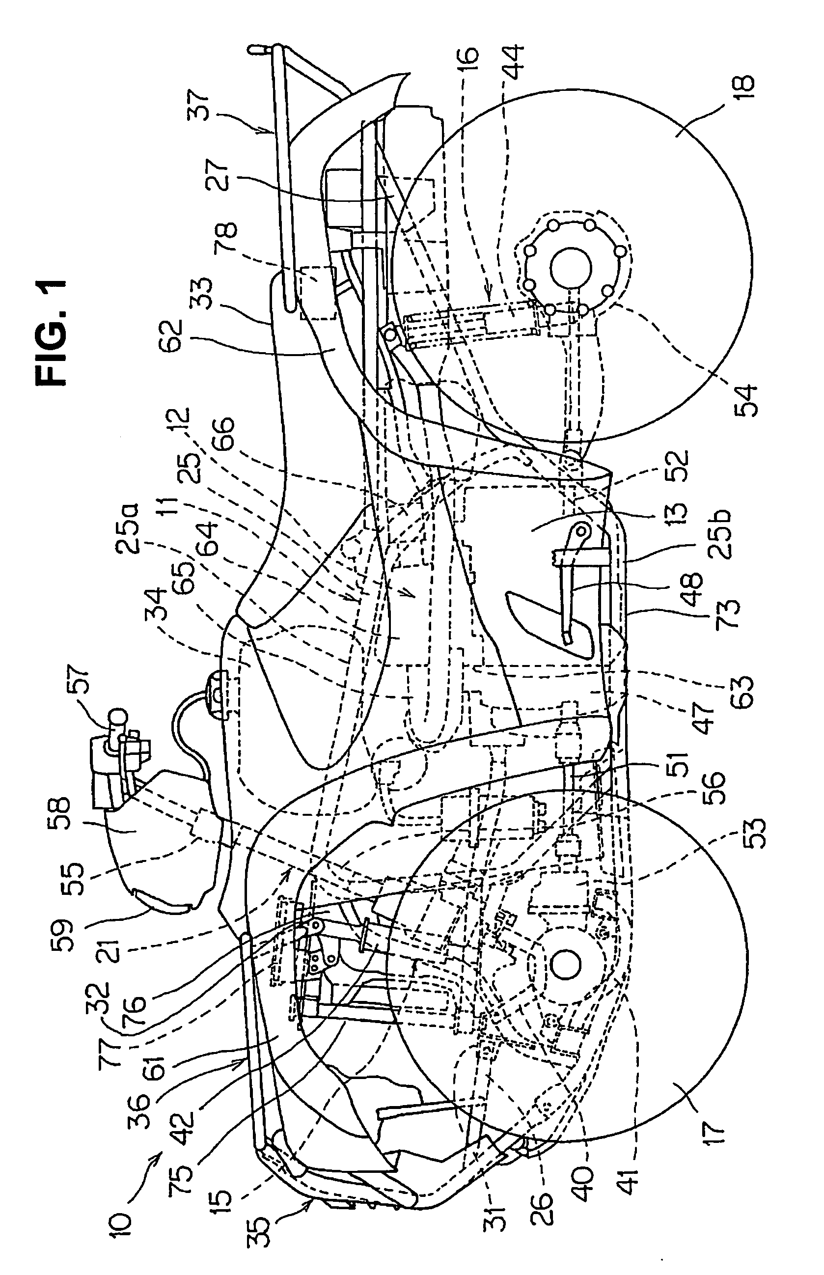 Combined heat shield and wire-holding structure for a saddle-type vehicle