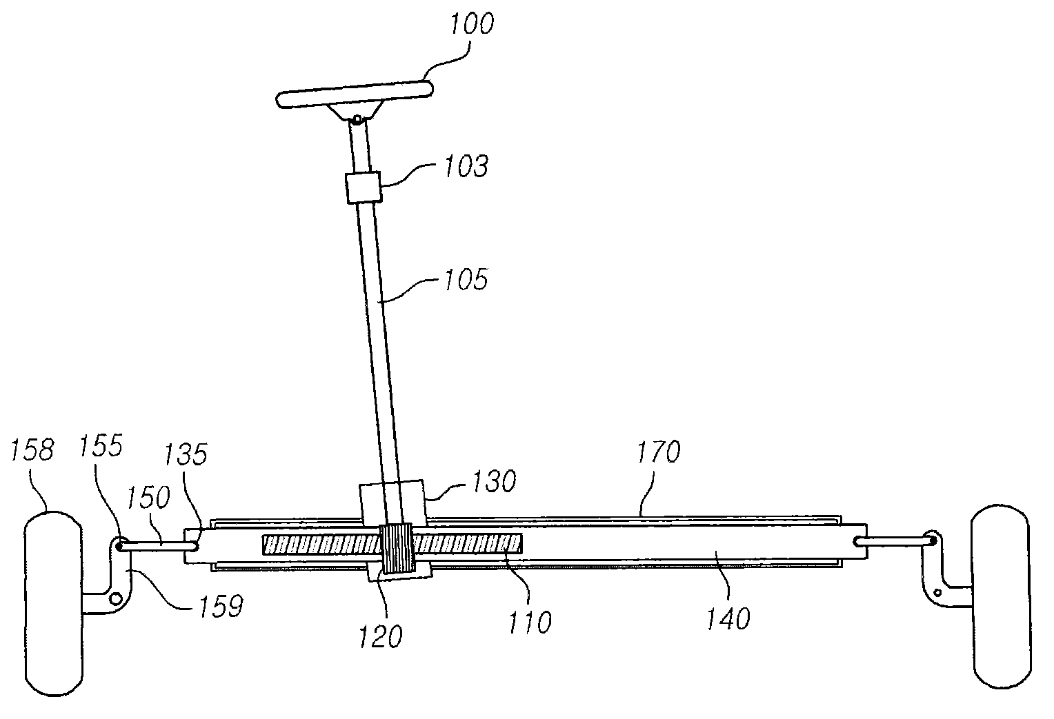 Rack bar supporting device of vehicle steering apparatus