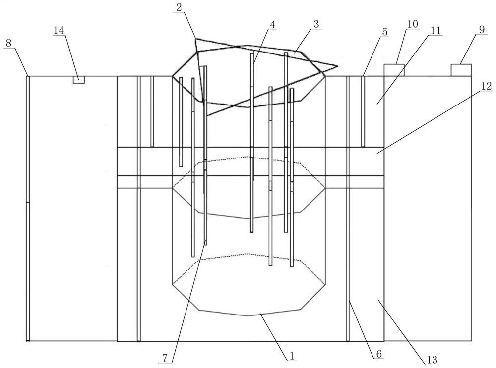 Integral mounting structure for emergency dewatering gas monitoring of foundation pit in ultra-thick water-rich aquifer