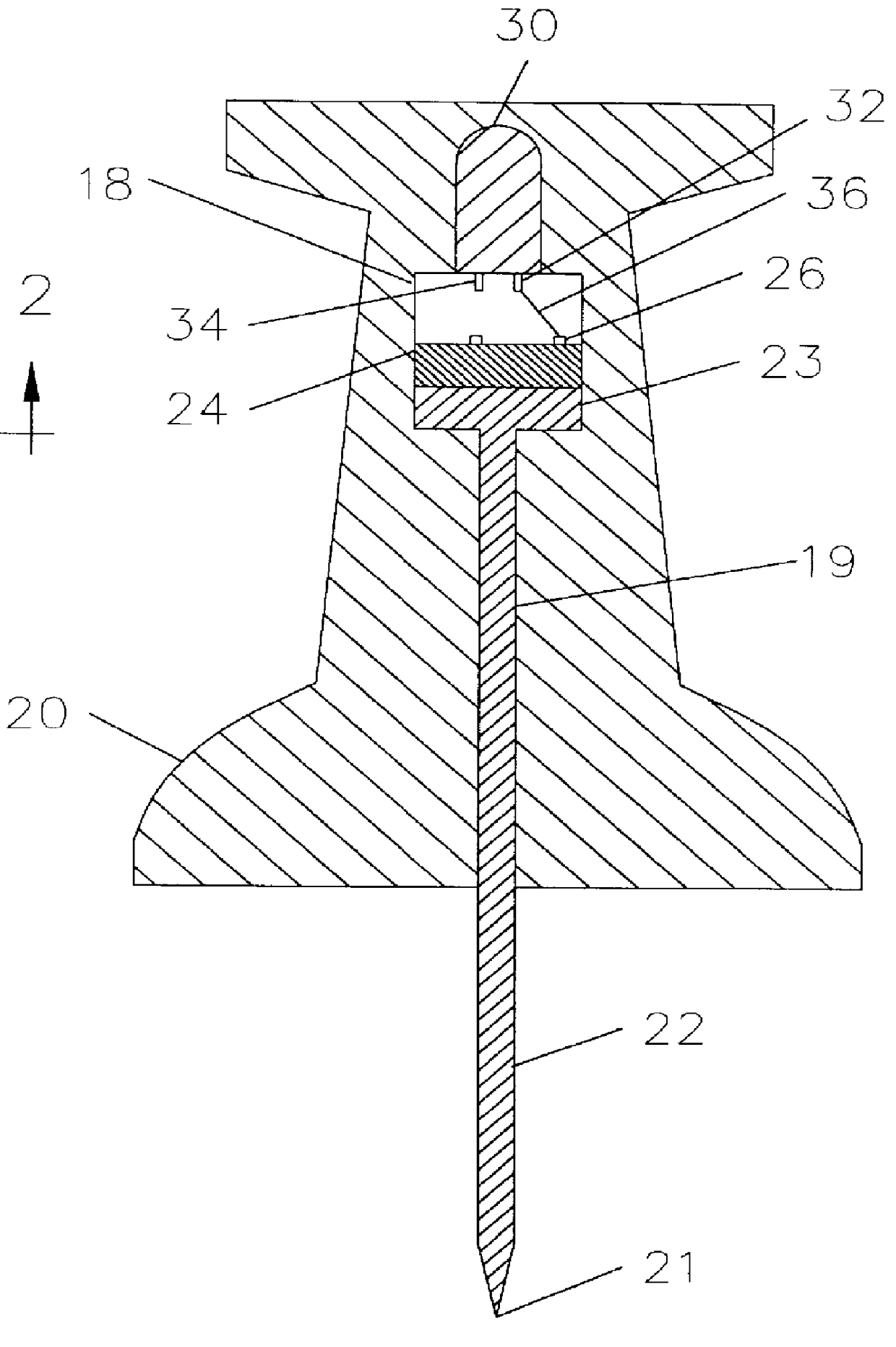 Illuminating push pin