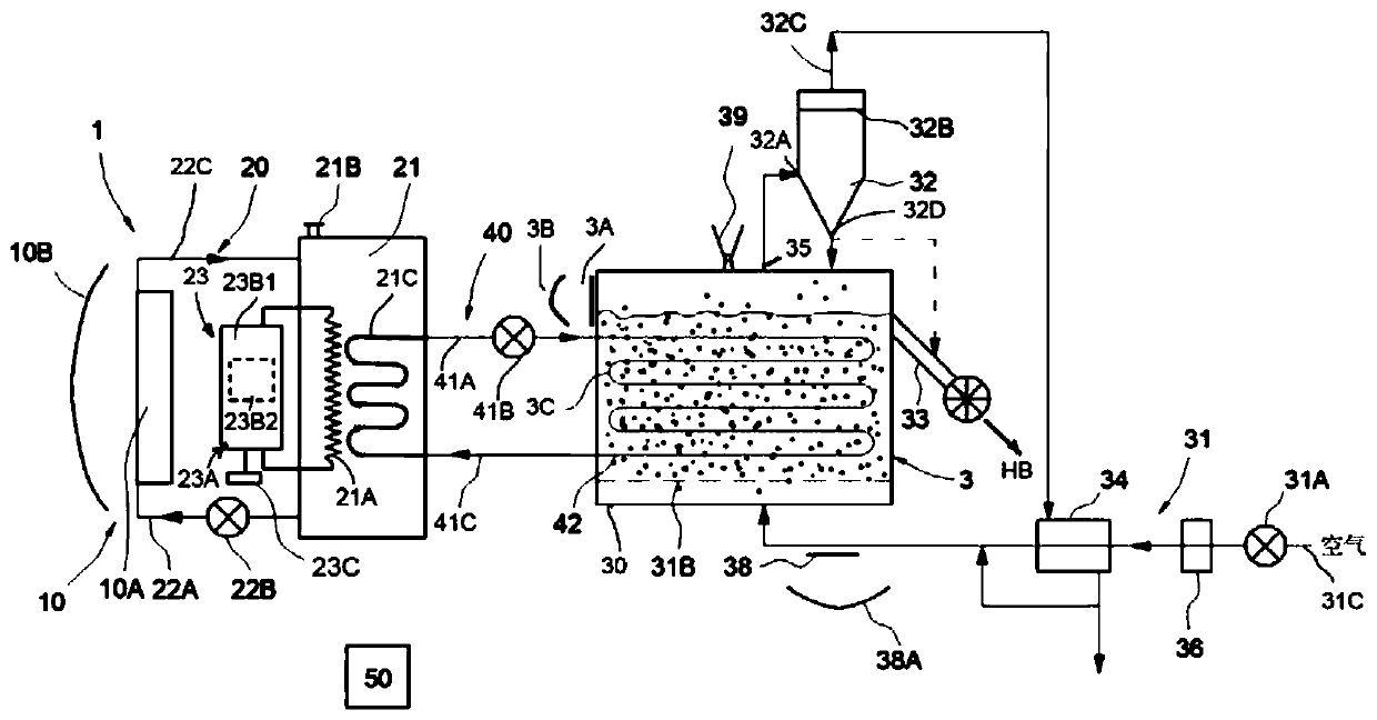 Hydraulic cementing material, and preparation device and method thereof