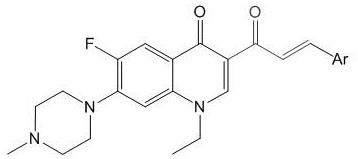 Acrylketone derivative of pefloxacin and preparation method and application of acrylketone derivative