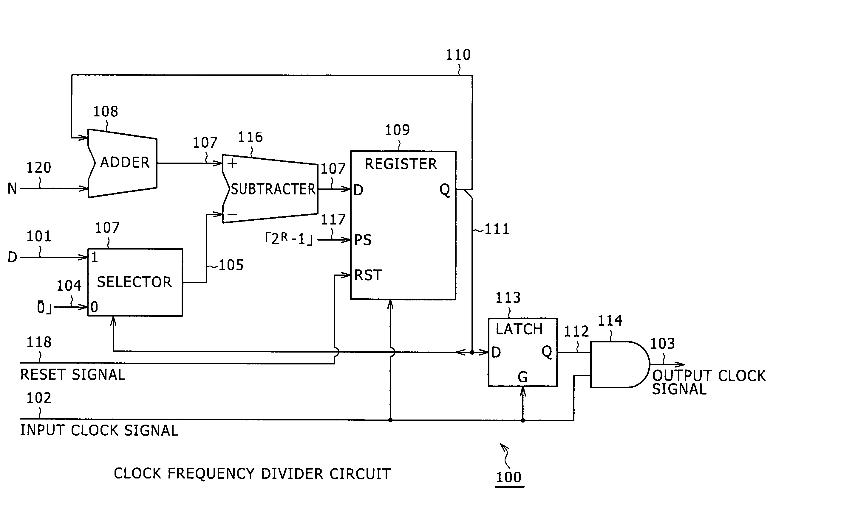 Clock frequency divider circuit