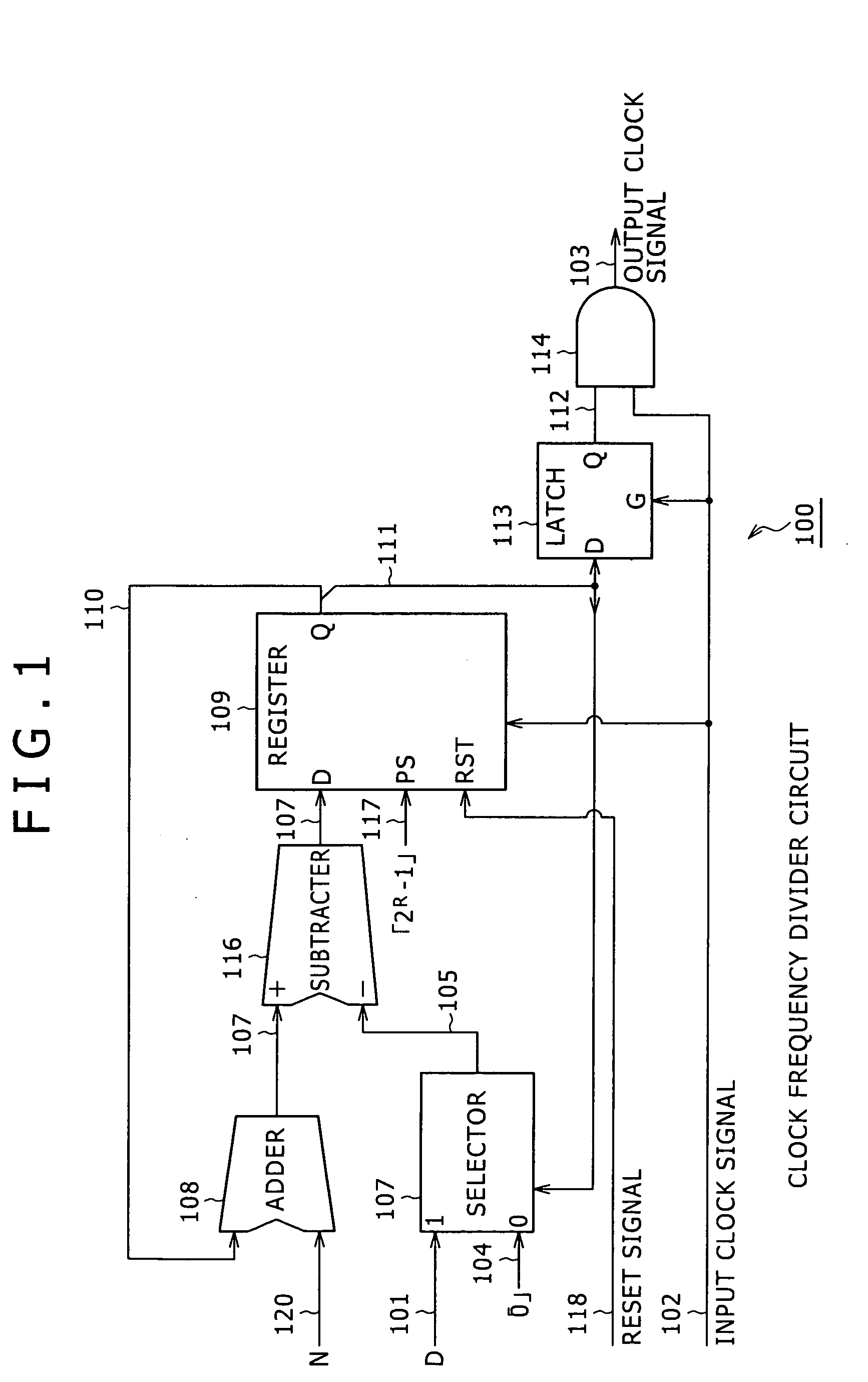 Clock frequency divider circuit