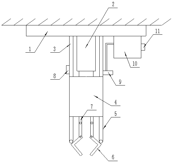 Drawing and grasping machine with distinguishing function and for production line