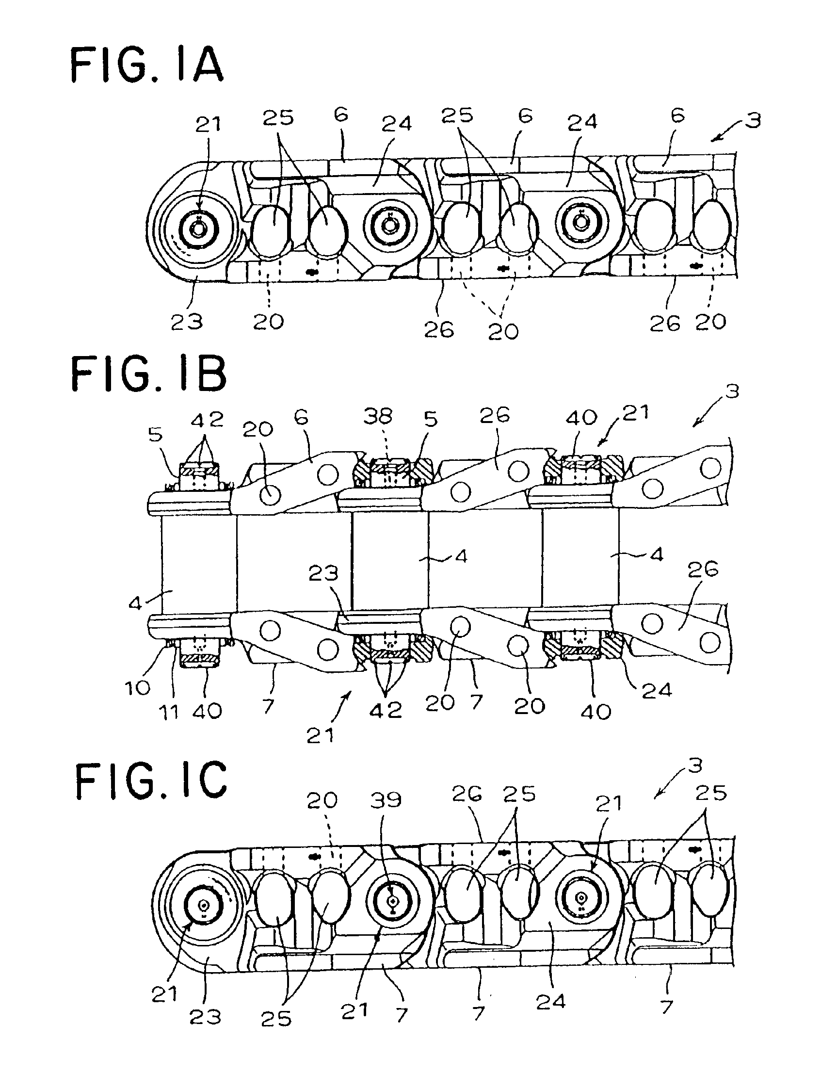 Fixing structure between link and pin in crawler belt, and fixing method thereof