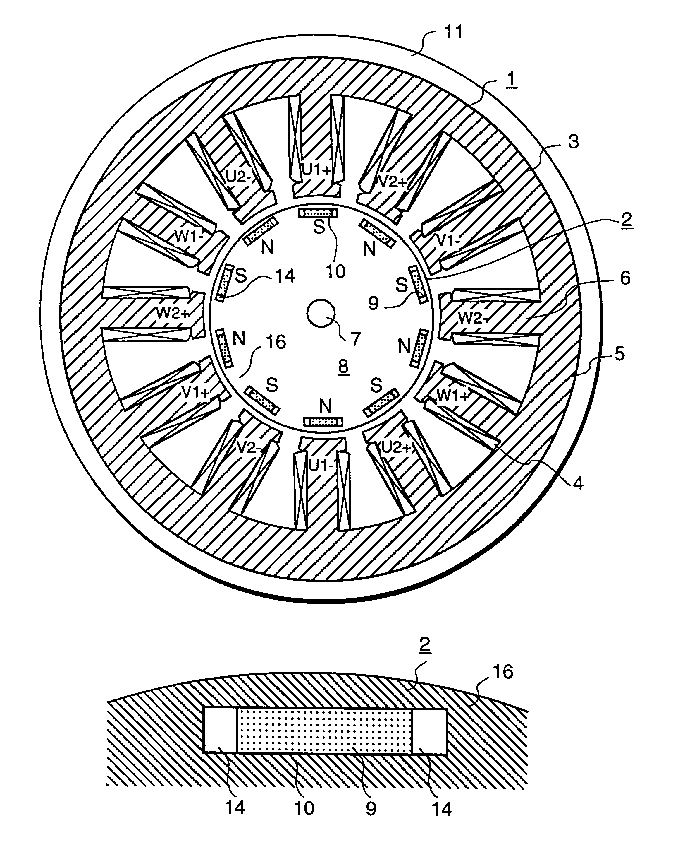 Permanent magnet electric rotating machine and electromotive vehicle using permanent magnet electric rotating machine