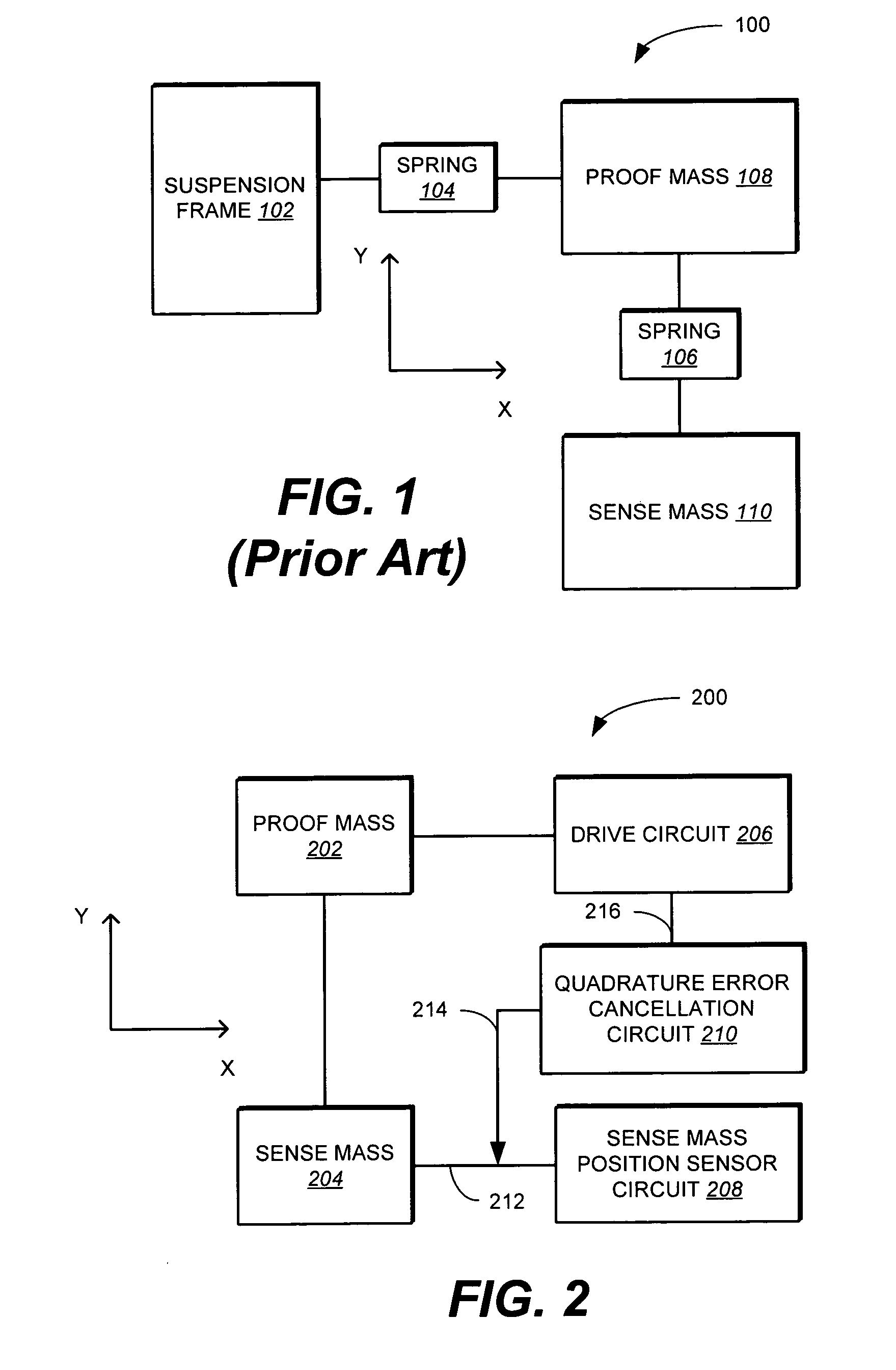 Method and apparatus for electronic cancellation of quadrature error