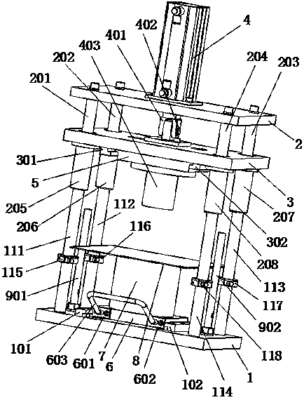 Automated plate material stamping device