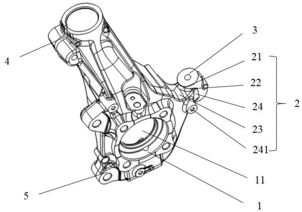 Vehicle steering knuckle and vehicle