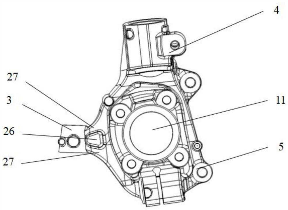 Vehicle steering knuckle and vehicle