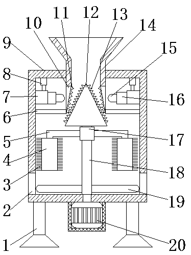 Agricultural product grinding device