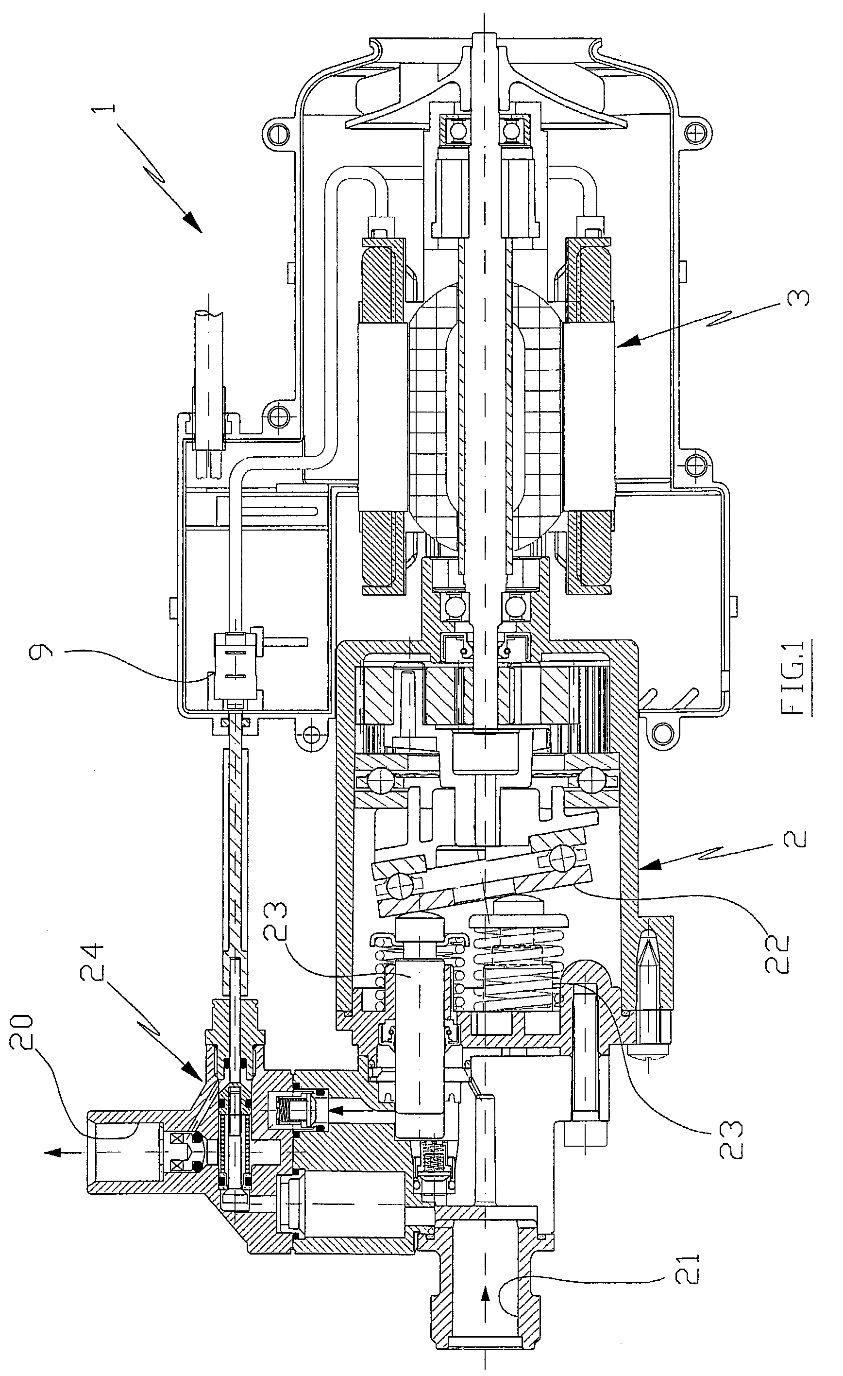 Device for varying the pressure of the fluid delivered by a jet washer