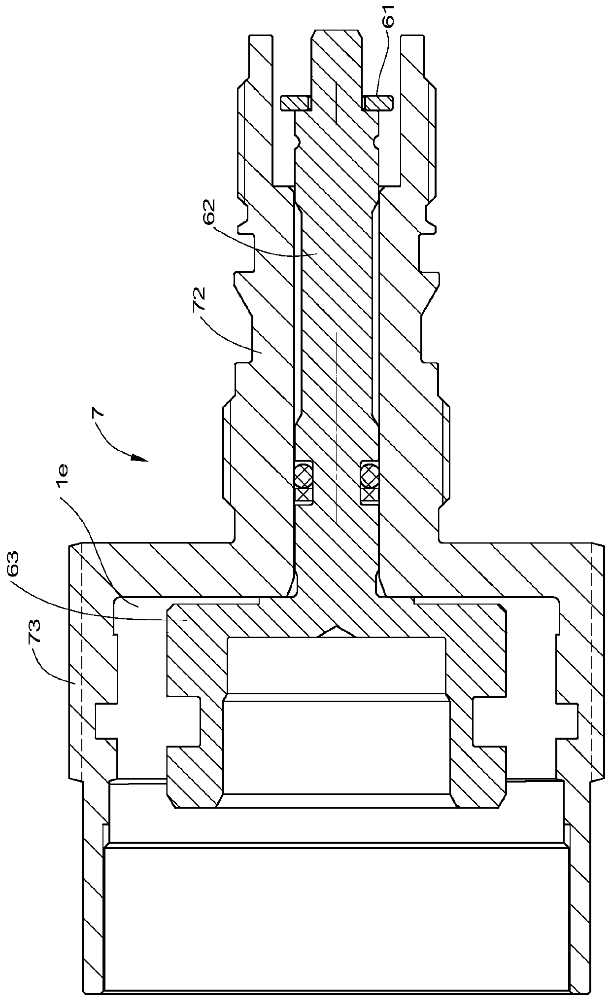 Thread mounted pilot pressure reduction second-stage overflow valve