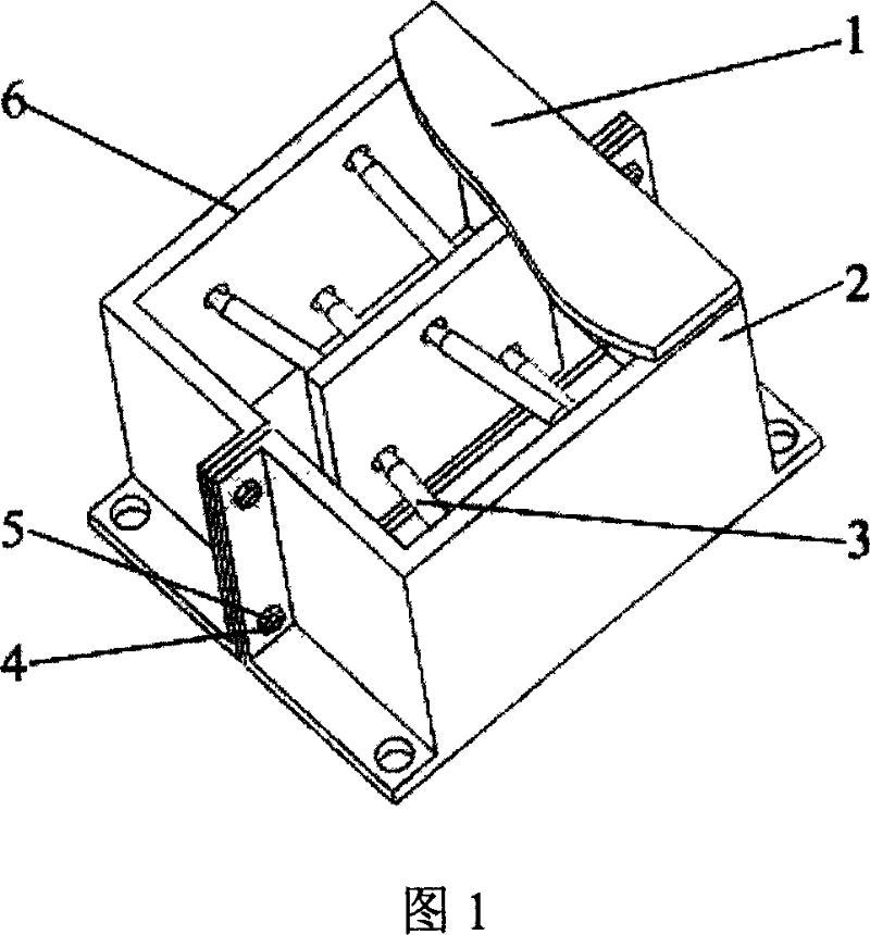Left and right prefastening parallel connection structure six-dimensional force sensor