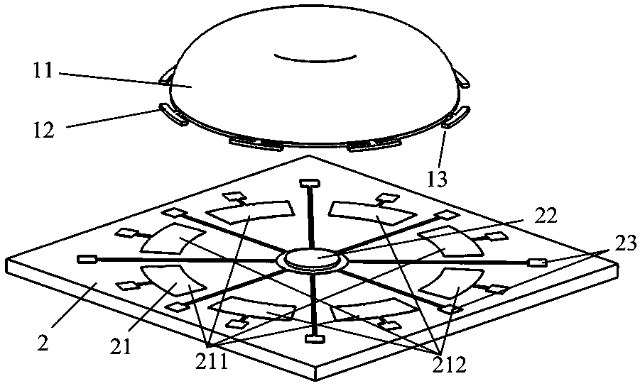 Microshell vibrating gyroscope and preparation method thereof