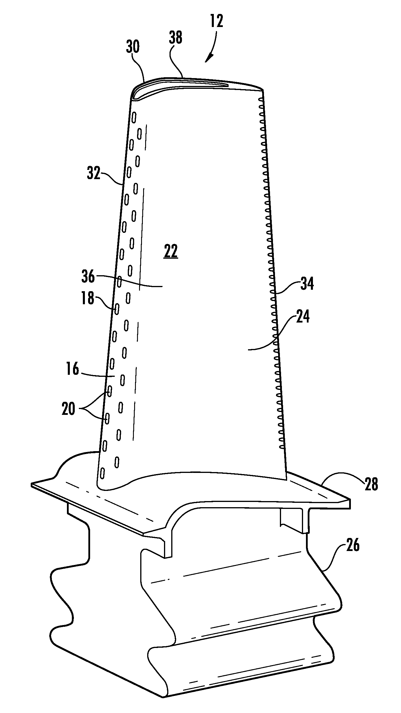 Turbine Airfoil Cooling System with Curved Diffusion Film Cooling Hole