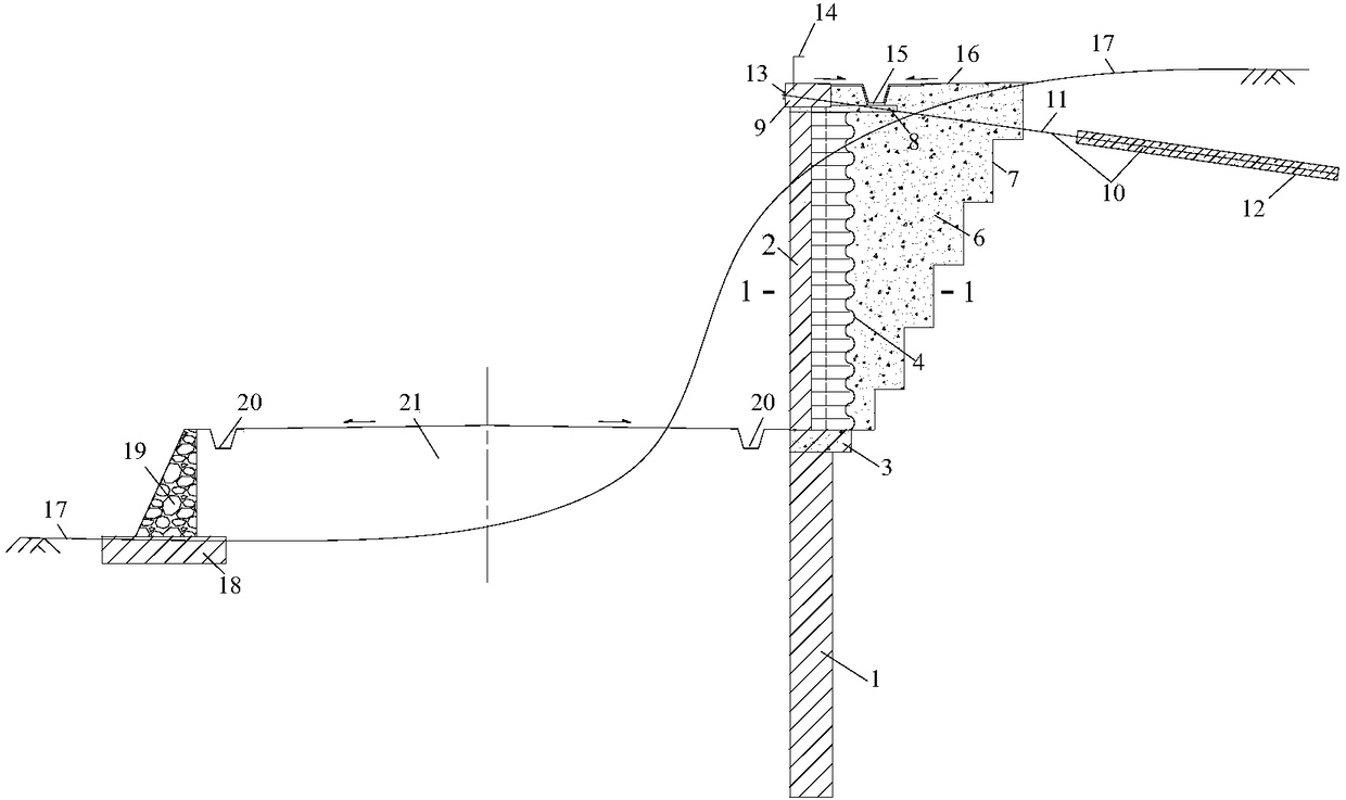 Anti-slide pile-corrugated steel arch-pull anchor combination slope protection structure and construction method thereof