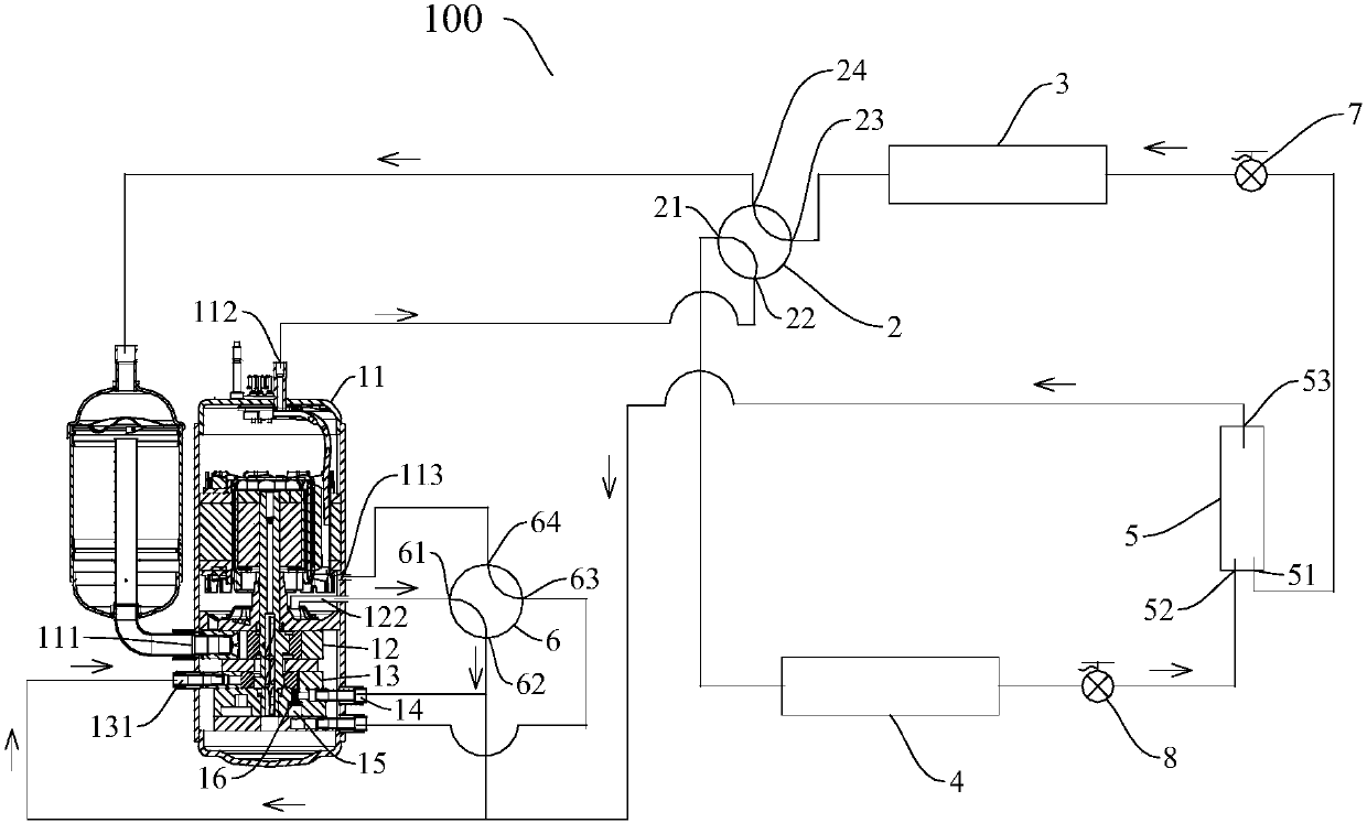 Compressor module and refrigeration device with same