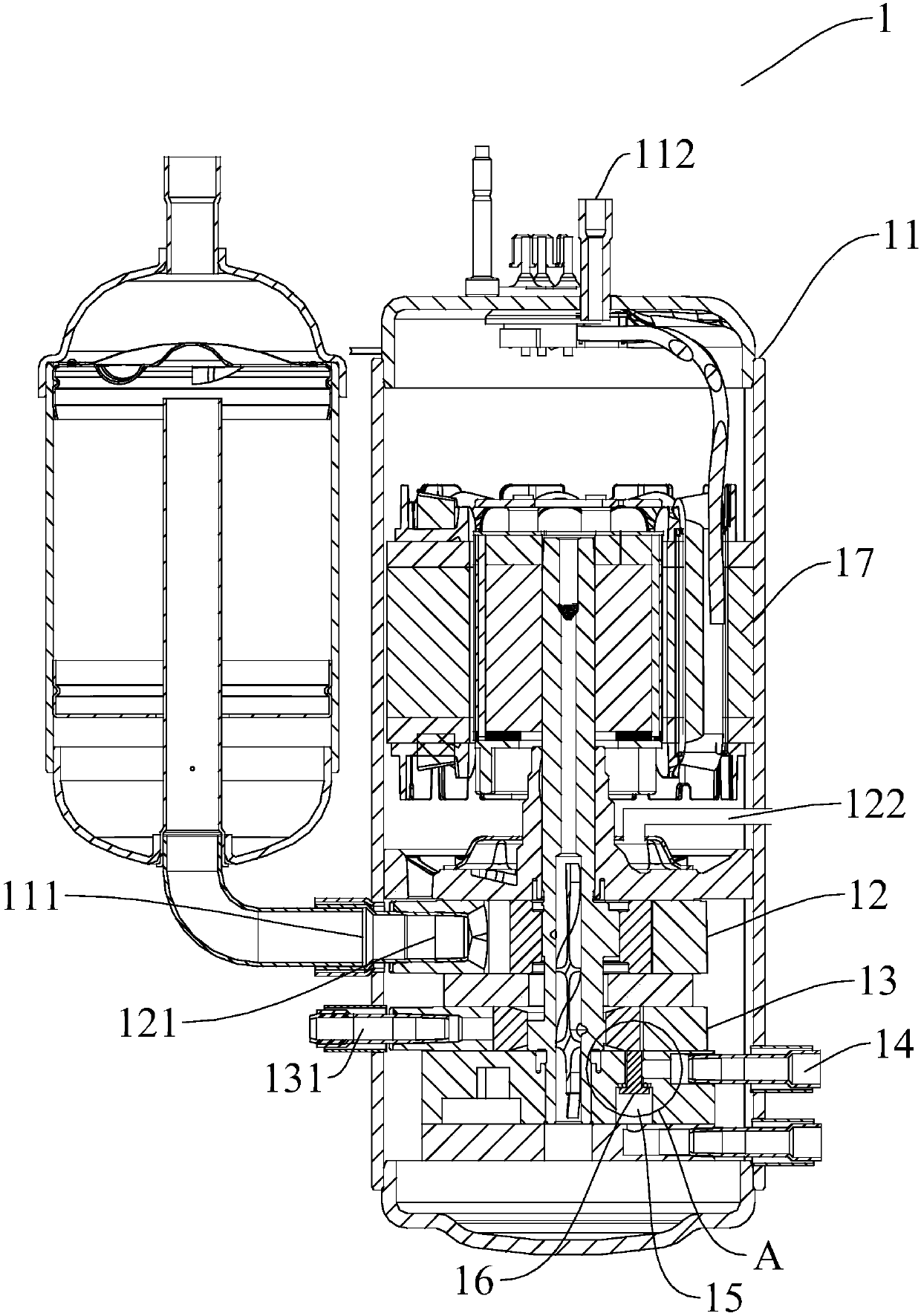 Compressor module and refrigeration device with same