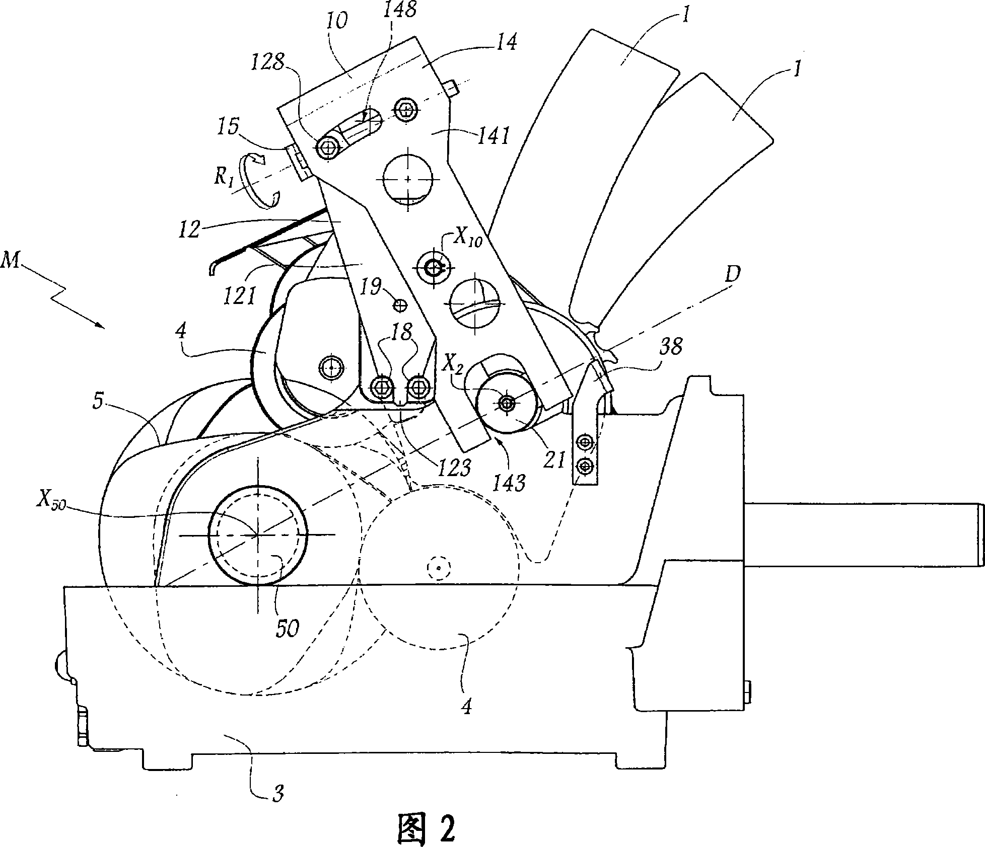 Cam mechanism, loom and method for decoupling the cams from the cam mechanism roller