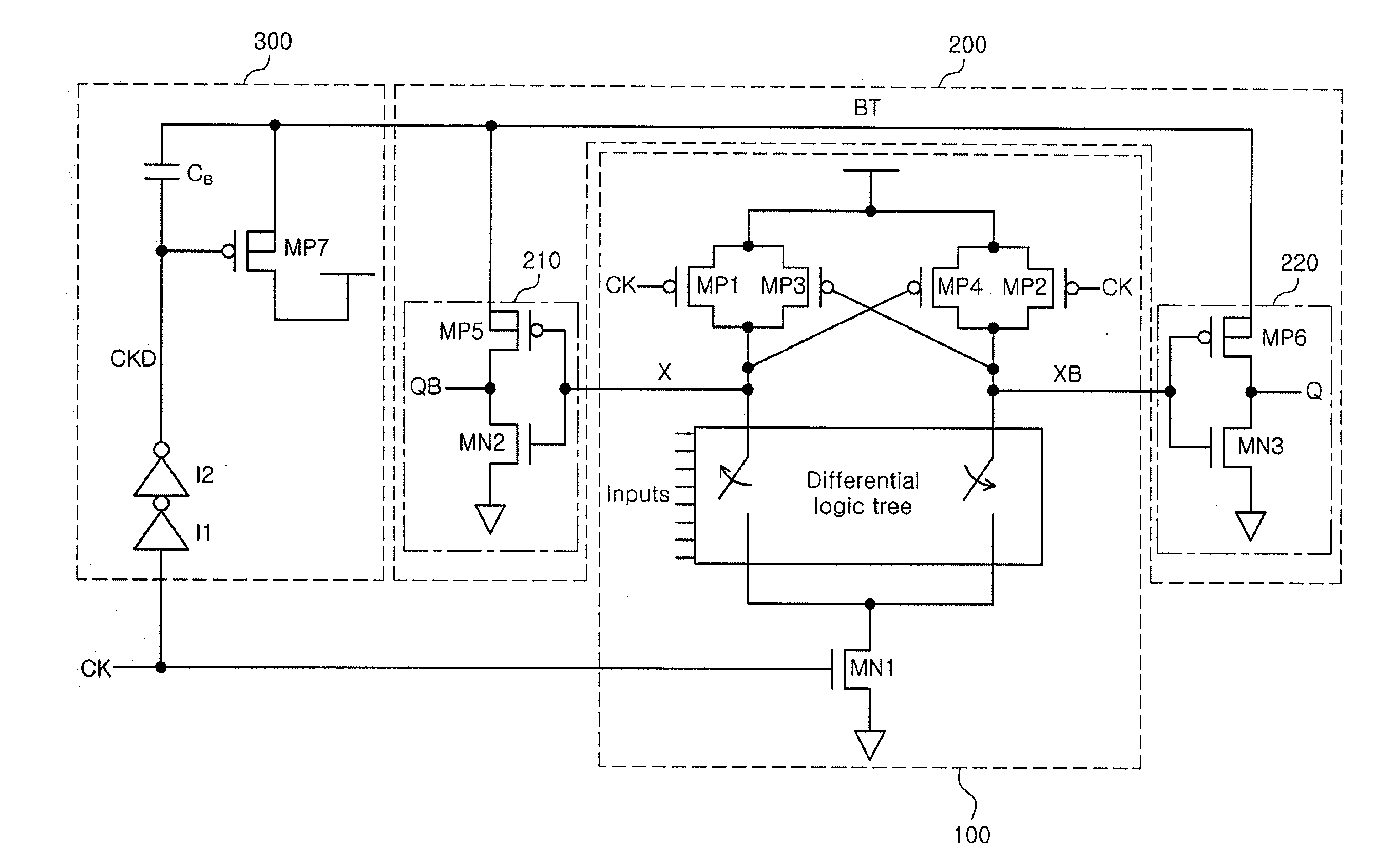 Apparatus for outputting complementary signals using bootstrapping technology