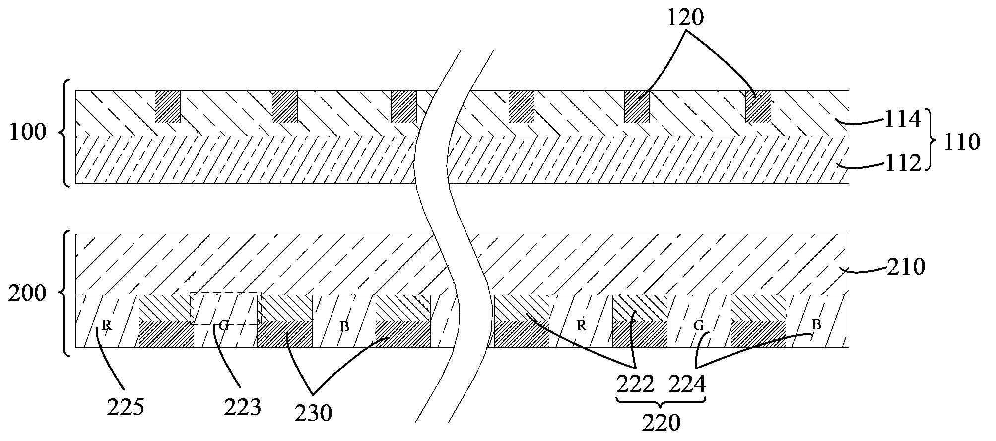 Polarized light and light filtering module and touch display screen